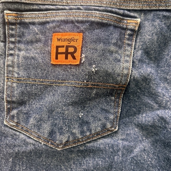 Wrangler FR Jeans Mens 38x30 Blue Riggs Workwear Flame Resistant Denim - Picture 10 of 10
